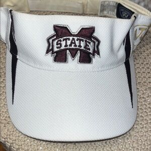 Top of the World White Visor with Maroon 'M State' Logo